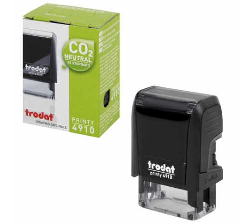 Оснастка для штампа, размер оттиска 26х9 мм, синий, TRODAT 4910 P4, подушка в комплекте, 56876