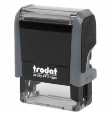 Штамп самонаборный 3-стр, 38х14 мм, синий, TRODAT 4911P4/DB, корпус СЕРЫЙ, КАССА В КОМПЛЕКТЕ, 43214
