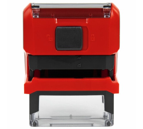 Штамп самонаборный 3-стр, 38х14 мм, синий, TRODAT 4911P4/DB, корпус КРАСНЫЙ, КАССА В КОМПЛЕКТЕ, 43217