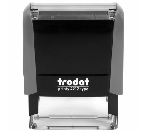 Штамп самонаборный 4-стр, 47х18 мм, синий, TRODAT 4912P4/DB, корпус СЕРЫЙ, КАССЫ В КОМПЛЕКТЕ, 43215