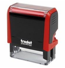 Штамп самонаборный 5-стр, 58х22 мм, синий, TRODAT 4913P4/DB, корпус КРАСНЫЙ, КАССЫ В КОМПЛЕКТЕ, 43219