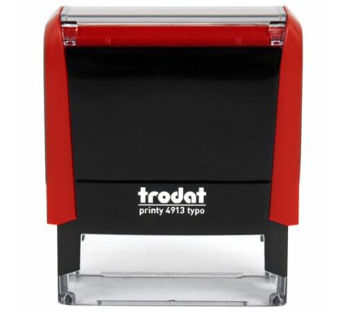 Штамп самонаборный 5-стр, 58х22 мм, синий, TRODAT 4913P4/DB, корпус КРАСНЫЙ, КАССЫ В КОМПЛЕКТЕ, 43219