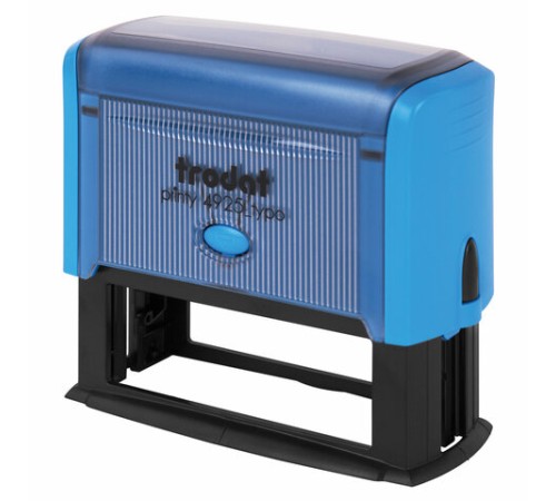 Штамп самонаборный 5-стр, оттиск 82х25 мм, синий, TRODAT 4925, корпус СИНИЙ, КАССЫ В КОМПЛЕКТЕ, 53404
