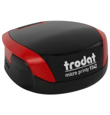 Оснастка для печатей КАРМАННАЯ, D=42 мм, синий, TRODAT 9342 MICRO P4, корпус красный, подушка, 163189