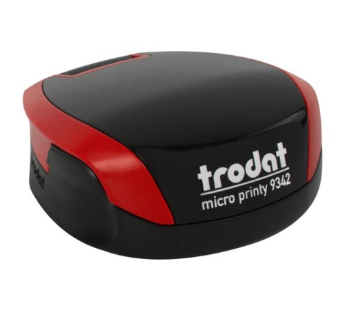 Оснастка для печатей КАРМАННАЯ, D=42 мм, синий, TRODAT 9342 MICRO P4, корпус красный, подушка, 163189