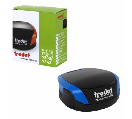 Оснастка для печатей КАРМАННАЯ, D=42 мм синий, TRODAT 9342 MICRO P4, корпус синий, подушка,163187