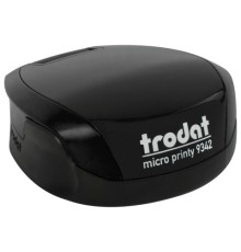 Оснастка для печатей КАРМАННАЯ, D=42 мм, синий, TRODAT 9342 MICRO P4, корпус черный, подушка, 163186