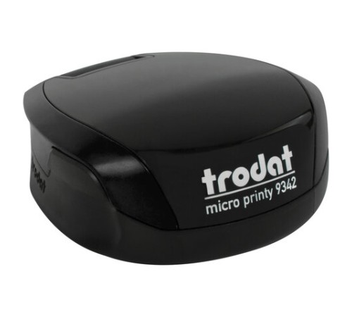 Оснастка для печатей КАРМАННАЯ, D=42 мм, синий, TRODAT 9342 MICRO P4, корпус черный, подушка, 163186