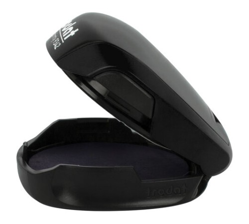 Оснастка для печатей КАРМАННАЯ, D=42 мм, синий, TRODAT 9342 MICRO P4, корпус черный, подушка, 163186