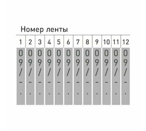 Нумератор ручной ленточный, 12 разрядов, оттиск 62 х5 мм, TRODAT 15512, 54905
