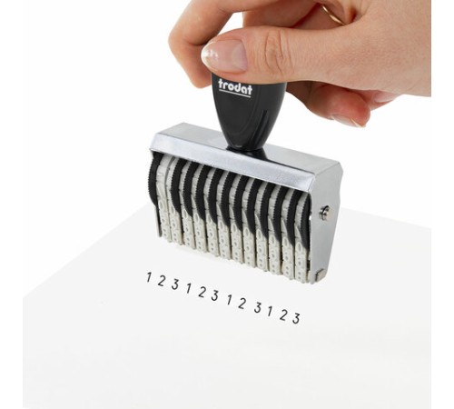 Нумератор ручной ленточный, 12 разрядов, оттиск 62 х5 мм, TRODAT 15512, 54905