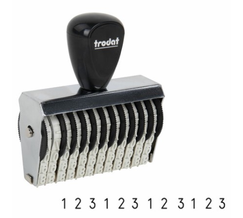 Нумератор ручной ленточный, 12 разрядов, оттиск 62 х5 мм, TRODAT 15512, 54905