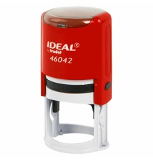 Оснастка для печатей оттиск D=42 мм, синий, TRODAT IDEAL 46042, корпус КРАСНЫЙ, крышка, подушка,125311