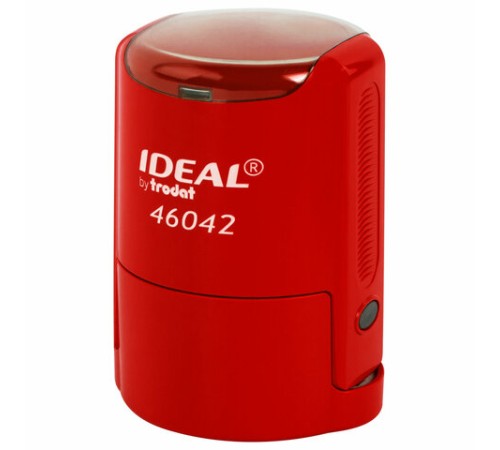 Оснастка для печатей оттиск D=42 мм, синий, TRODAT IDEAL 46042, корпус КРАСНЫЙ, крышка, подушка,125311