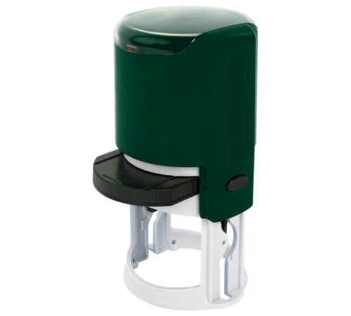 Оснастка для печатей оттиск D=42 мм, синий, TRODAT IDEAL 46042, корпус ИЗУМРУД, крышка, подушка,191407