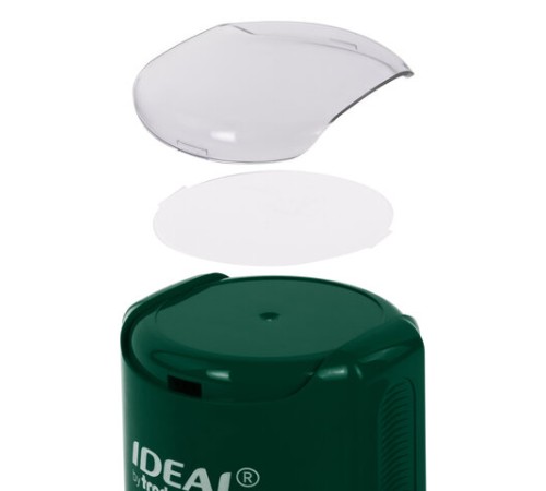 Оснастка для печатей оттиск D=42 мм, синий, TRODAT IDEAL 46042, корпус ИЗУМРУД, крышка, подушка,191407