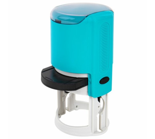 Оснастка для печатей оттиск D=42 мм, синий, TRODAT IDEAL 46042, корпус БИРЮЗОВЫЙ, крышка, подушка,198959