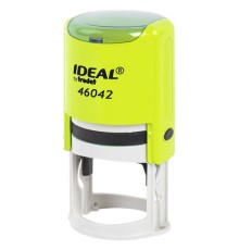 Оснастка для печатей оттиск D=42 мм, синий, TRODAT IDEAL 46042, корпус ЖЕЛТЫЙ, крышка, подушка, 198960