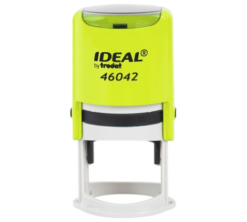 Оснастка для печатей оттиск D=42 мм, синий, TRODAT IDEAL 46042, корпус ЖЕЛТЫЙ, крышка, подушка, 198960