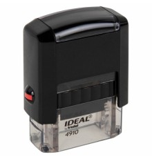 Оснастка для штампа, размер оттиска 26х9 мм, синий, TRODAT IDEAL 4910 P2, подушка в комплекте, 125414