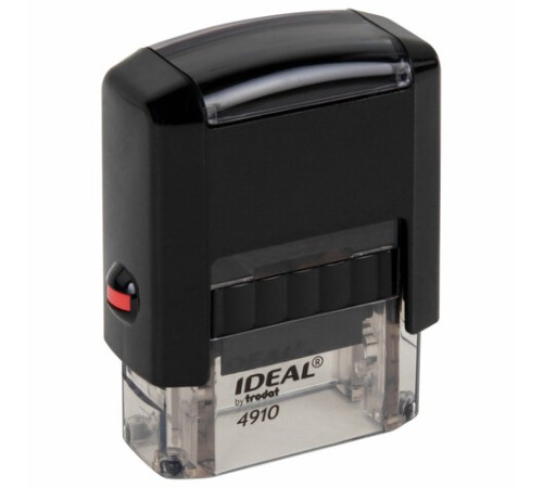 Оснастка для штампа, размер оттиска 26х9 мм, синий, TRODAT IDEAL 4910 P2, подушка в комплекте, 125414