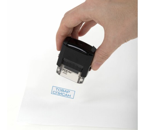 Оснастка для штампа, размер оттиска 26х9 мм, синий, TRODAT IDEAL 4910 P2, подушка в комплекте, 125414