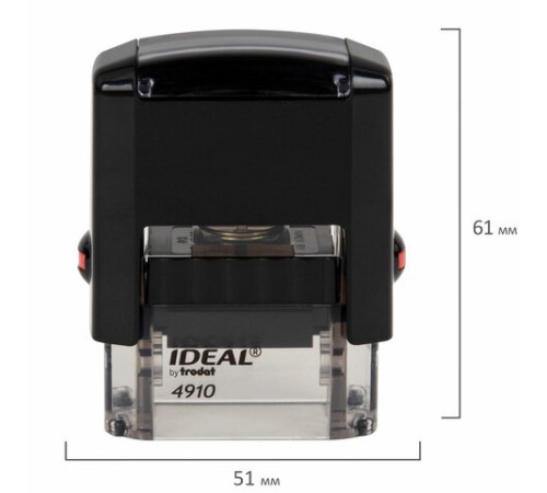 Оснастка для штампа, размер оттиска 26х9 мм, синий, TRODAT IDEAL 4910 P2, подушка в комплекте, 125414