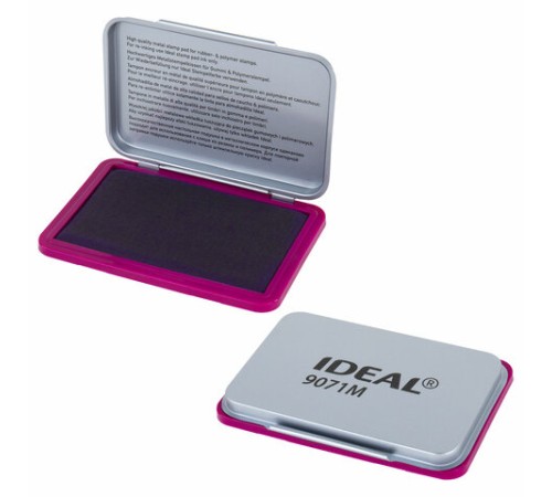Штемпельная подушка TRODAT IDEAL 9071М, 90х56 мм, металлический корпус, ФИОЛЕТОВАЯ, 153126