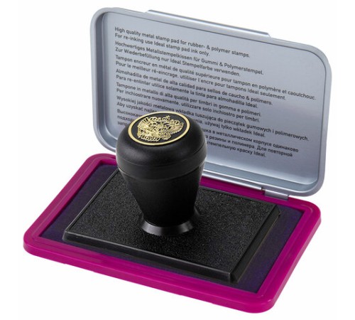 Штемпельная подушка TRODAT IDEAL 9071М, 90х56 мм, металлический корпус, ФИОЛЕТОВАЯ, 153126