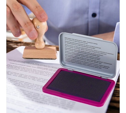 Штемпельная подушка TRODAT IDEAL 9071М, 90х56 мм, металлический корпус, ФИОЛЕТОВАЯ, 153126