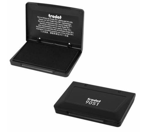 Штемпельная подушка TRODAT 9051 90х50 мм, ЧЕРНАЯ, 191020