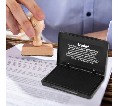 Штемпельная подушка TRODAT 9051 90х50 мм, ЧЕРНАЯ, 191020