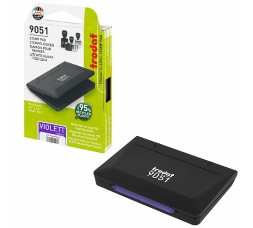 Штемпельная подушка TRODAT 9051 90х50 мм, ФИОЛЕТОВАЯ, 191021
