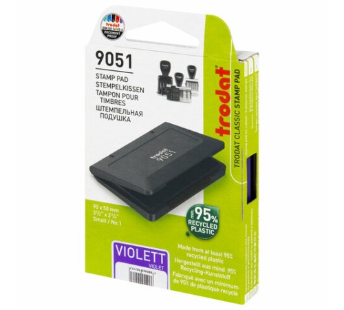 Штемпельная подушка TRODAT 9051 90х50 мм, ФИОЛЕТОВАЯ, 191021