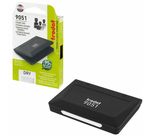 Штемпельная подушка TRODAT 9051, 90х50 мм, НЕОКРАШЕННАЯ, 191052