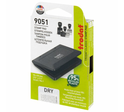Штемпельная подушка TRODAT 9051, 90х50 мм, НЕОКРАШЕННАЯ, 191052