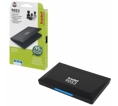Штемпельная подушка TRODAT 9053 160х90 мм, СИНЯЯ, 191058