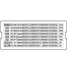 Касса латинских букв/цифр для печатей и штампов TRODAT, 312 символов, шрифт 3,1 и 2,2 мм, 86616