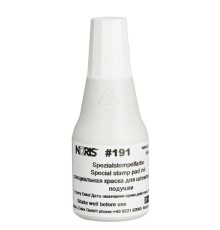 Краска штемпельная NORIS БЕЛАЯ 25 мл (универсальная, для глянцевой бумаги, металла, пластмасс и т.д.), 191Аб