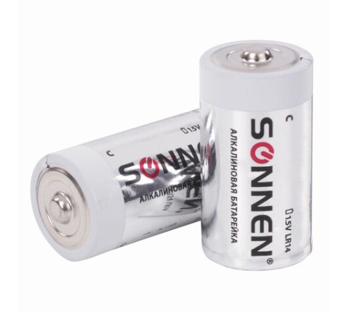 Батарейки КОМПЛЕКТ 2 шт., SONNEN Alkaline, С (LR14, 14А), алкалиновые, блистер, 451090 Батарейки КОМПЛЕКТ 2 шт., SONNEN Alkaline, С (LR14, 14А), алкалиновые, блистер, 451090