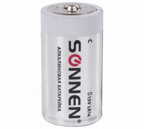 Батарейки КОМПЛЕКТ 2 шт., SONNEN Alkaline, С (LR14, 14А), алкалиновые, блистер, 451090 Батарейки КОМПЛЕКТ 2 шт., SONNEN Alkaline, С (LR14, 14А), алкалиновые, блистер, 451090
