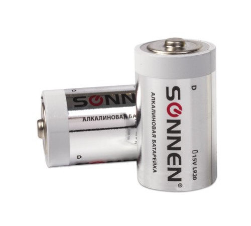Батарейки КОМПЛЕКТ 2 шт, SONNEN Alkaline, D (LR20, 13А), алкалиновые, в блистере, 451091 Батарейки КОМПЛЕКТ 2 шт, SONNEN Alkaline, D (LR20, 13А), алкалиновые, в блистере, 451091