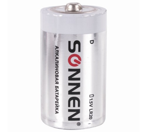 Батарейки КОМПЛЕКТ 2 шт, SONNEN Alkaline, D (LR20, 13А), алкалиновые, в блистере, 451091 Батарейки КОМПЛЕКТ 2 шт, SONNEN Alkaline, D (LR20, 13А), алкалиновые, в блистере, 451091