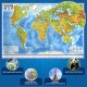 Карта мира физическая 101х66 см, 1:29М, с ламинацией, интерактивная, в тубусе, BRAUBERG, 112378