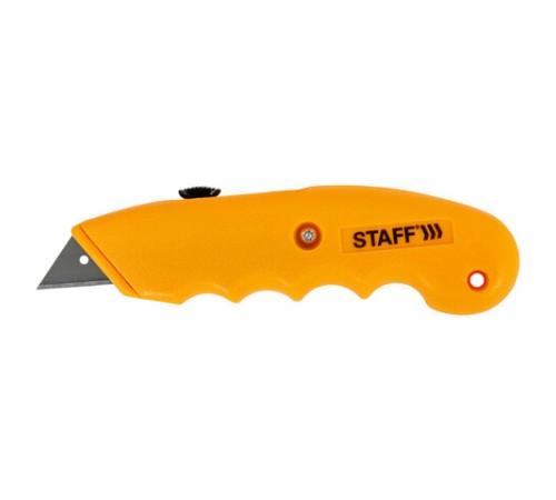 Нож универсальный мощный STAFF PRO, автофиксатор с 3 положениями, ABS-пластик, 238733