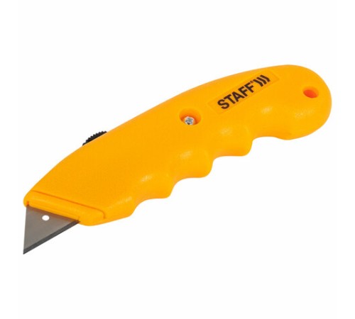 Нож универсальный мощный STAFF PRO, автофиксатор с 3 положениями, ABS-пластик, 238733