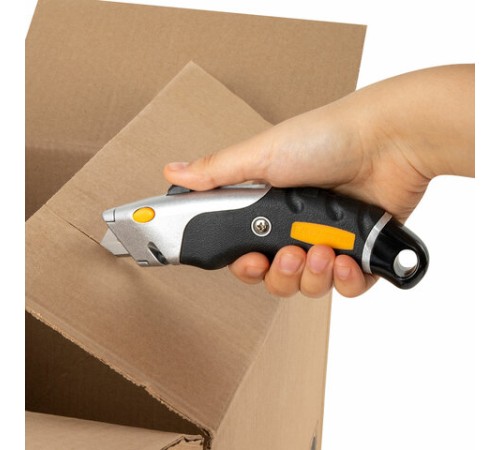 Нож универсальный мощный алюминиевый BRAUBERG 