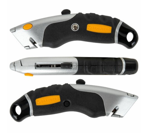 Нож универсальный мощный алюминиевый BRAUBERG 