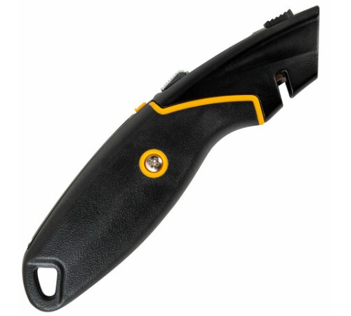 Нож универсальный мощный цинковый BRAUBERG METALLIC PRO, автофиксатор, резиновые вставки, 238738