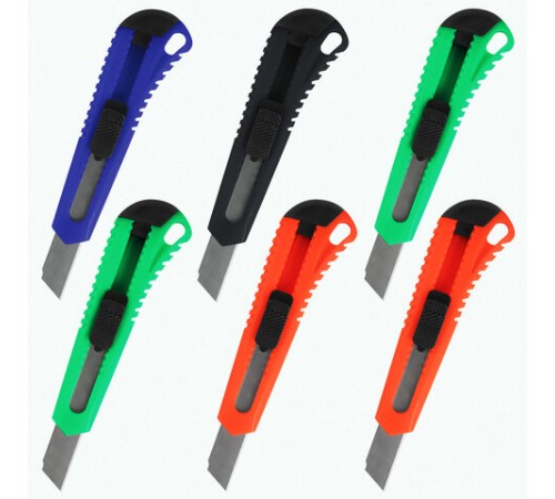 Нож канцелярский 18 мм, КОМПЛЕКТ 